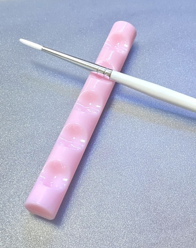 画像有り- ネイル用品 ブラシスタンド ブラシホルダー 筆置き ミルキーピンク