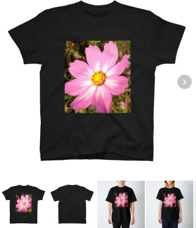 画像有り- 花Tシャツ サイズL BLACK